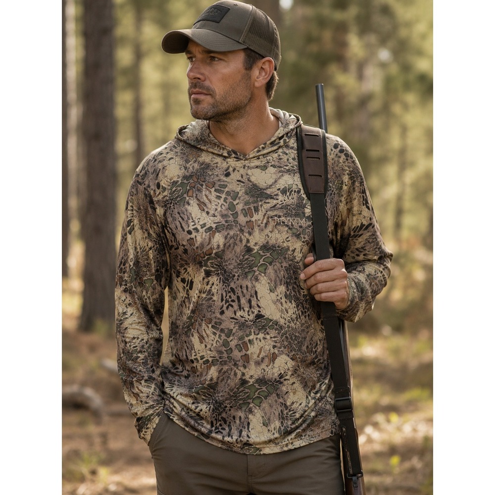 PRYM1 Camo Performance Hoodie XL Hunting Fishing Lightweight Kryptek Style